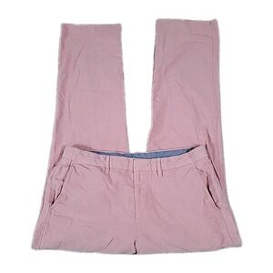 J Crew Pants Mens 34 X 32‎ RED  Flat Front Urban Slim Bowery Cotton Career GOLF